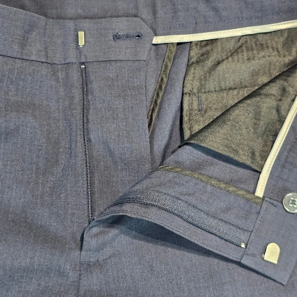 Van Heusen Mens Premium Non-Iron Straight Fit Dress Pants Ash Navy 32x32 536634